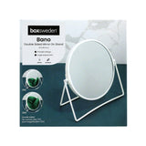 BANO DOUBLE SIDE MIRROR ON STAND 19.5X19.5CM BLACK/WHITE