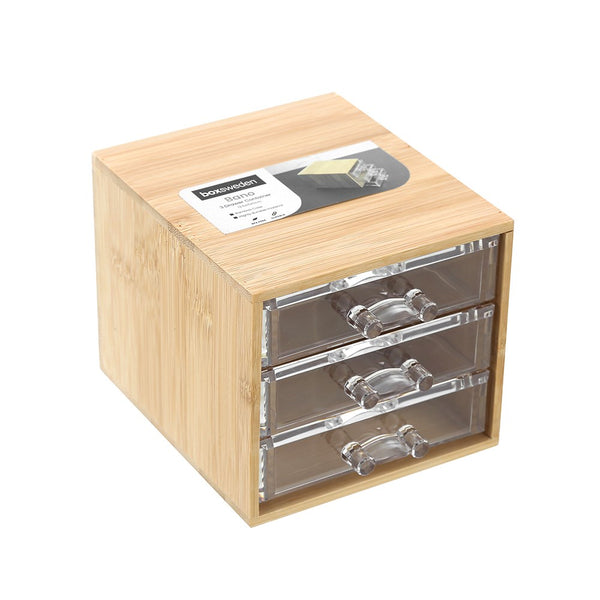 BANO BAMBOO 3 DRAWER 12.5X15X11CM