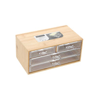 BANO BAMBOO 4 DRAWER 24X15X11CM