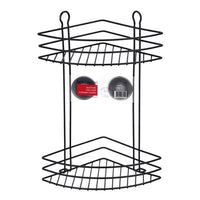 WIRE SUCTION TWO TIER CORNER CADDY 19X19X38.5CM